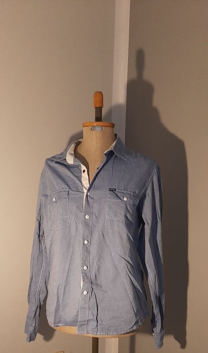 Niebieska koszula męska diverse XL 100% bawełna