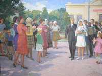 Картина "Свадьба" Минский Г.С. 1971 год