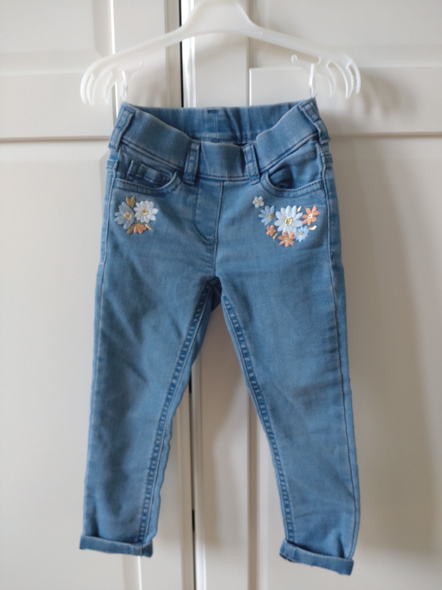 Komplet kurtka jeans i spodenki dziewczynka C&A, r. 98