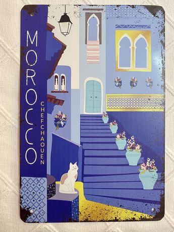MARROCOS | Placa Metalica Decorativa (nova)