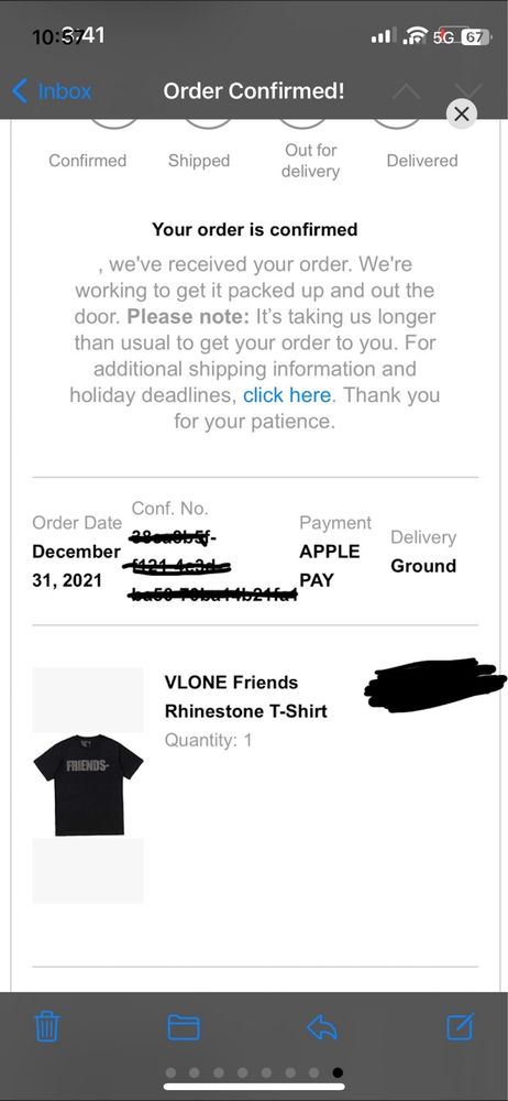 Vlone friends rhinestone t-shirt