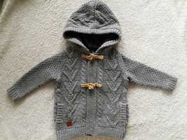 Ciepły zapinany sweter, swetr Reserved, 92cm,