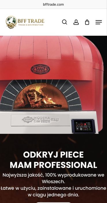 Sprzedaż piecy do pizzy prosto z Włoch