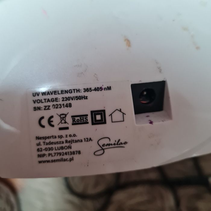 Semilac lampa UV do paznokci UV led używana