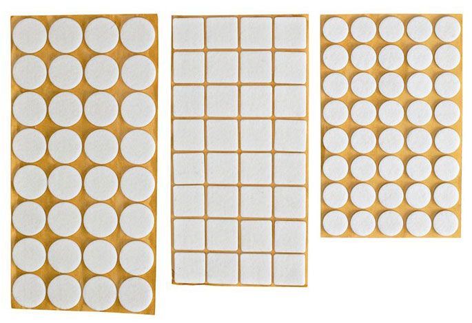 Podkładka Filcowa Blister Czarna 40 x 40Mm - 4Szt