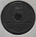 5 Groszy 1939 r.- Generalne Gubernatorstwo - nr.1 - mennicze