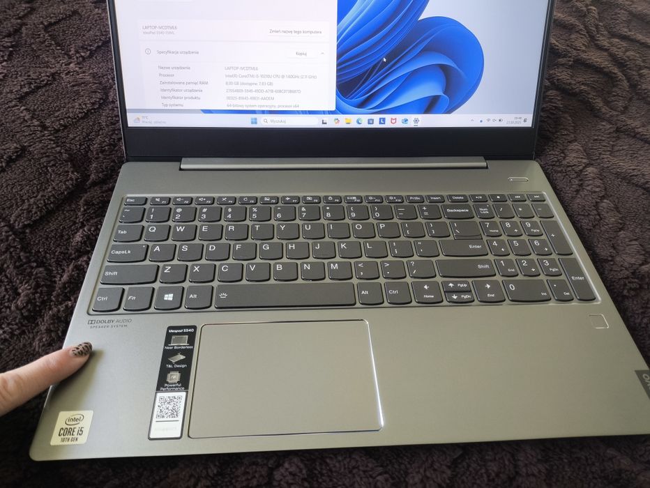 Lenovo IdeaPad S540 jak NOWY - aluminiowy, elegancki, szybki