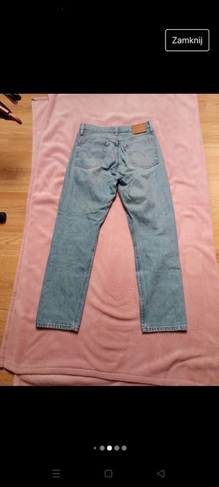 Jasnoniebieskie jeansy Levi's 501 , dziury,  W 26 L 28
