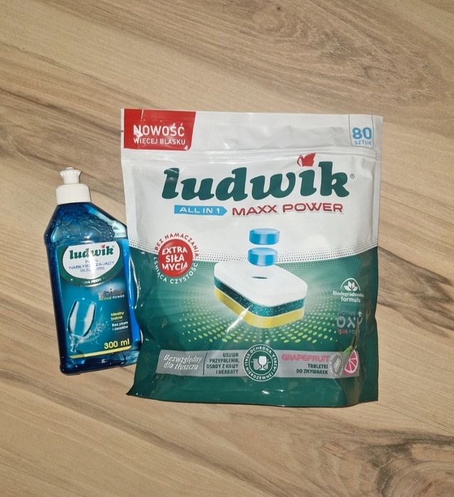 ZESTAW tabletki do zmywarki 80szt. + płyn nabłyszczający