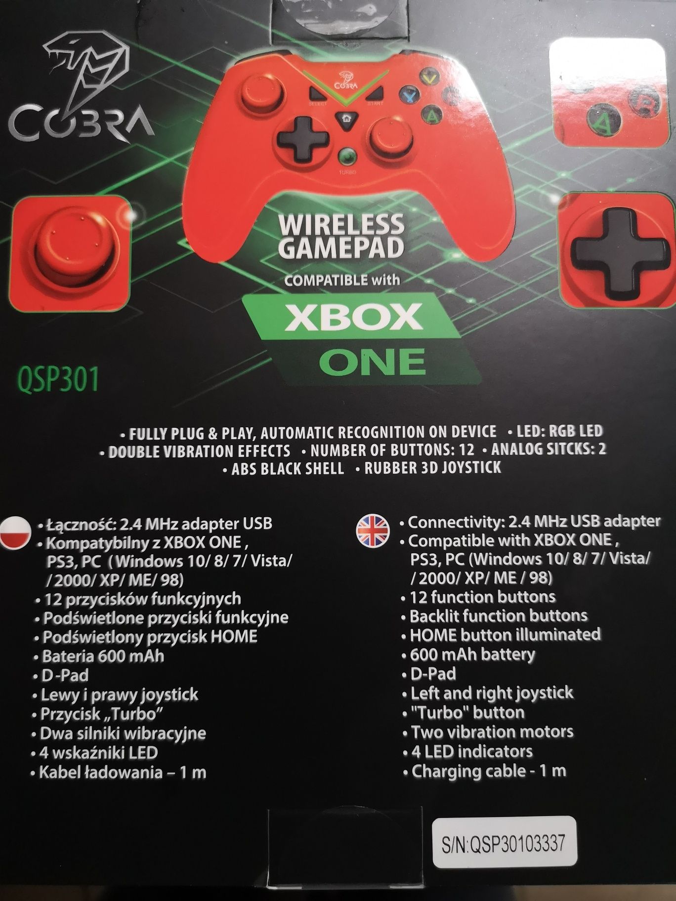 Pad kontroler Cobra do konsoli
