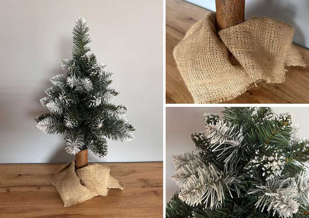 Mała sztuczna choinka na biurko | Do biura i domu | na pniu 70 cm