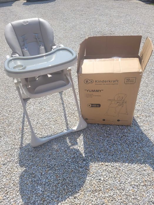 Kinderkraft "Yummy" krzesełko do karmienia SZARE
