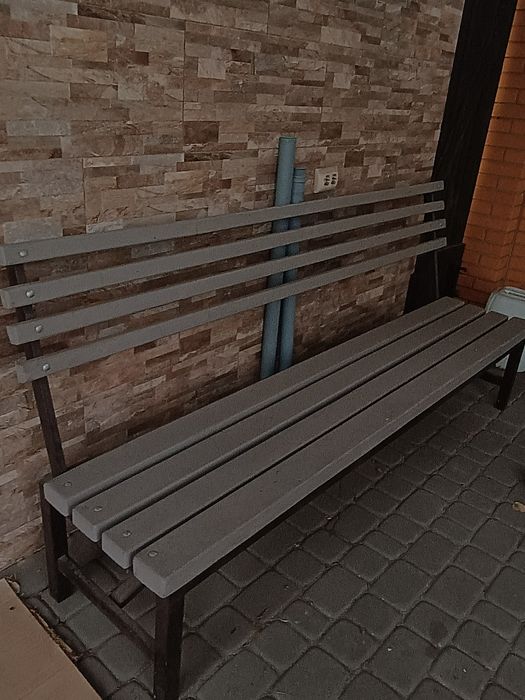 Комплект стіл+2лавки розміром 200 см для відпочинку на дворі у альтанк