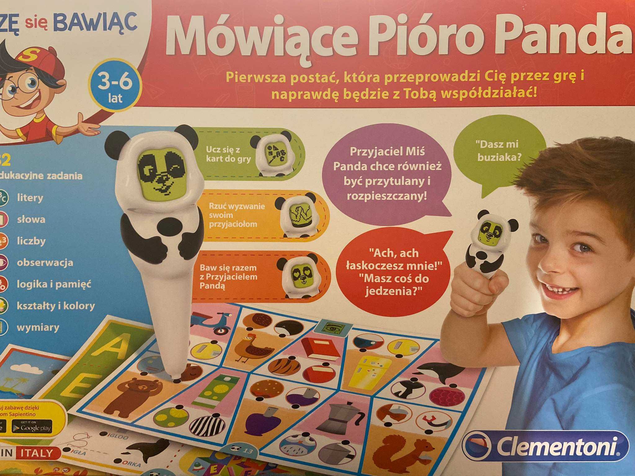 Clementoni Mówiące pióro Panda - gra edukacyjna