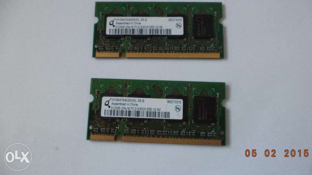 Memorias Ram - 512mb 2rx16 pc2 / 5300s / 555 /12 10 - impecaveis