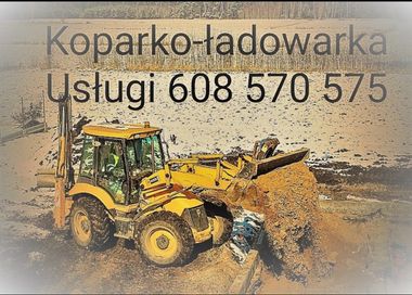 Usługi koparko-ładowarka JCB 4CX, koparka ,roboty ziemne odśnieżanie