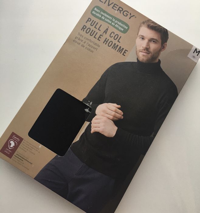 Чоловічий гольф - водолазка , светр Livergy M L чорний , темно-синій,