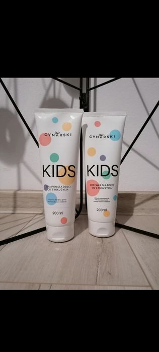 Zestaw kosmetyki do wlosów Cynarski Kids delikatny szampon odżywka