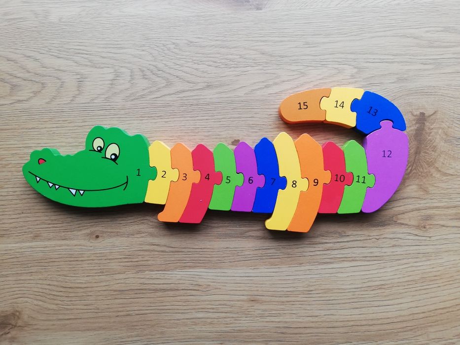 Zabawka edukacyjna krokodyl układanka nauka cyfr