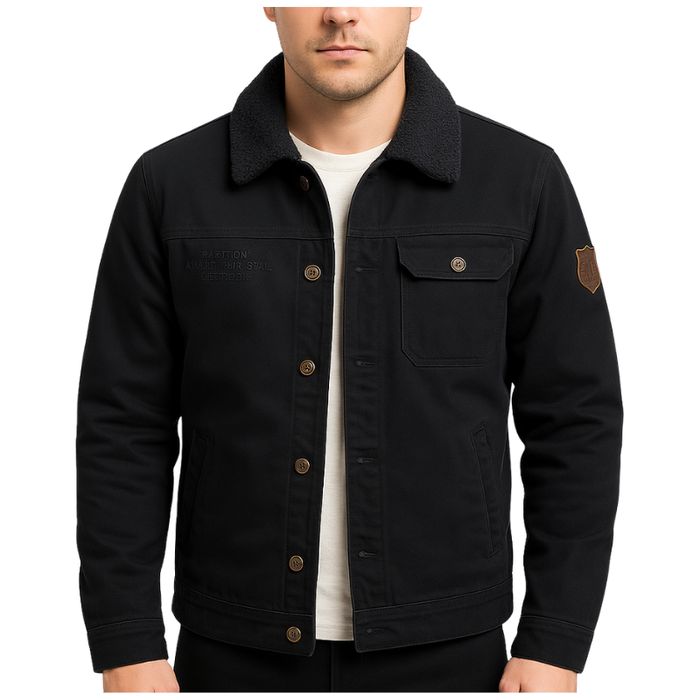 Męska kurtka z ociepleniem i kołnierzem S/M