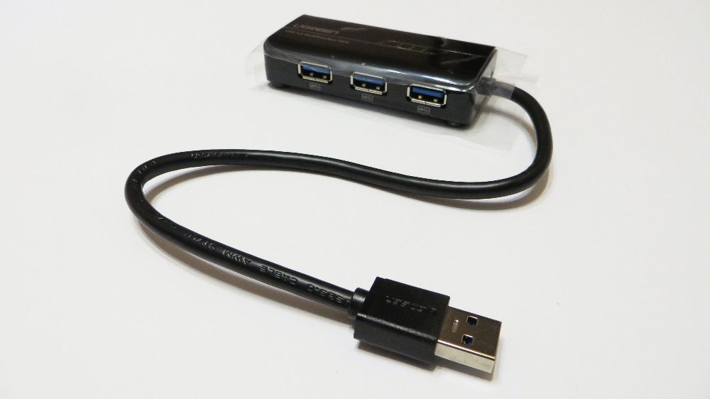 Сетевой адаптер 1000 Мбит/с RJ45+Хаб USB 3.0 Ugreen для ПК, Mi Box 3/S