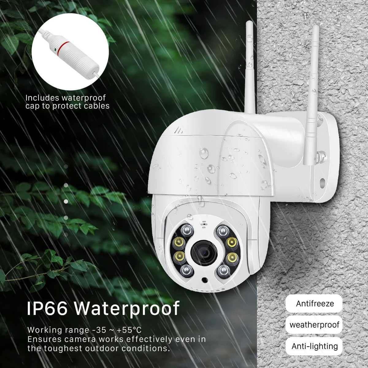 Камера 5MP Wi-Fi IP відеоспостереження PTZ з нічним баченням + ICSee