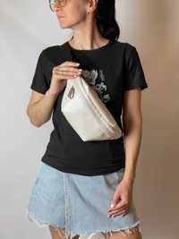Женская сумка через плечо и пояс | Поясная бананка из эко-кожи кожзама