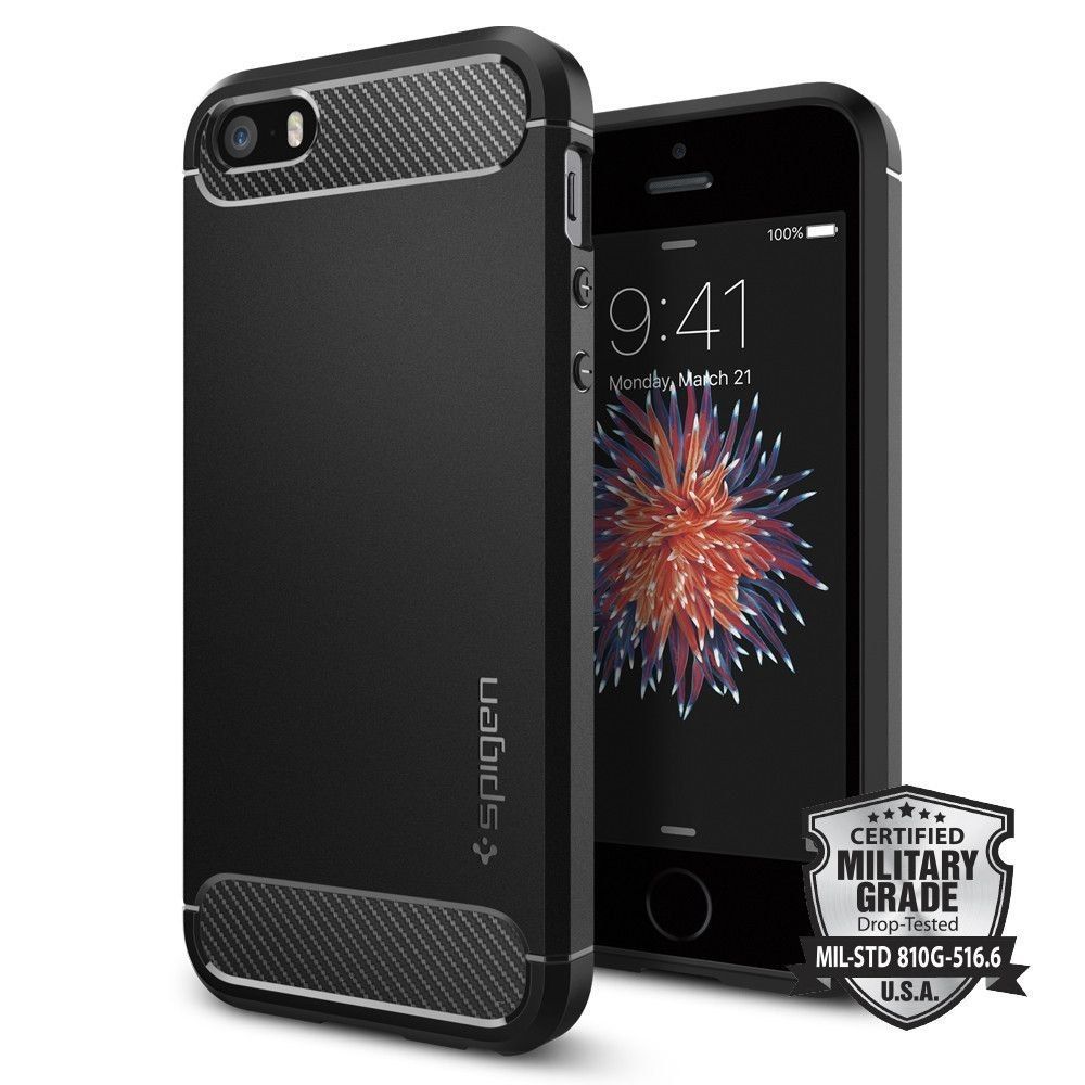 Etui Spigen Rugged Armor Do Iphone 5 / 5S / Se Black