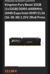 Novo - Memória RAM 32GB Kingston Fury Beast