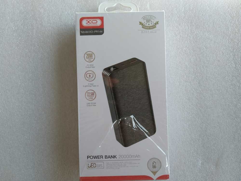 Новий павербанк XO PR144 20000mAh швидка зарядка PowerBank 22.5W