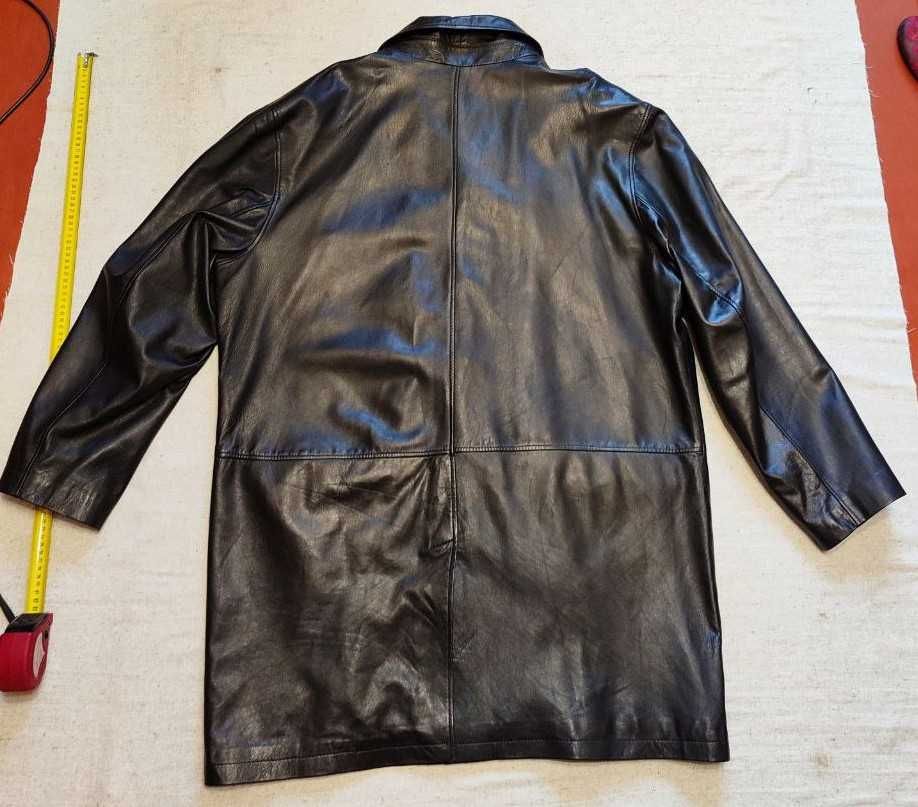 Мужской кожаный плащ Real Leather, 4XL