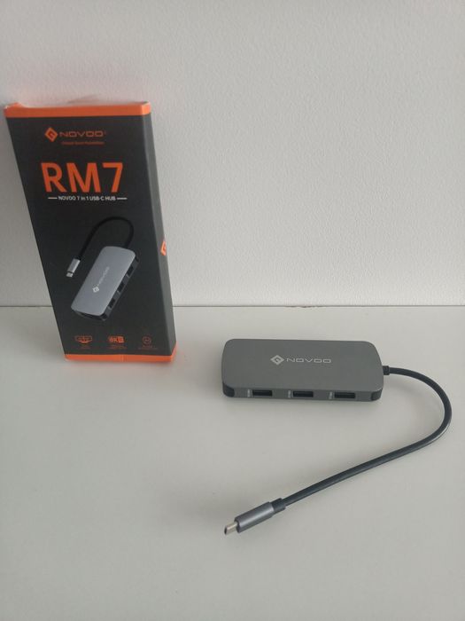 NOVOO Stacja dokująca 7 w 1 Podwójny monitor hub UBS C do 2 HDMI 4K