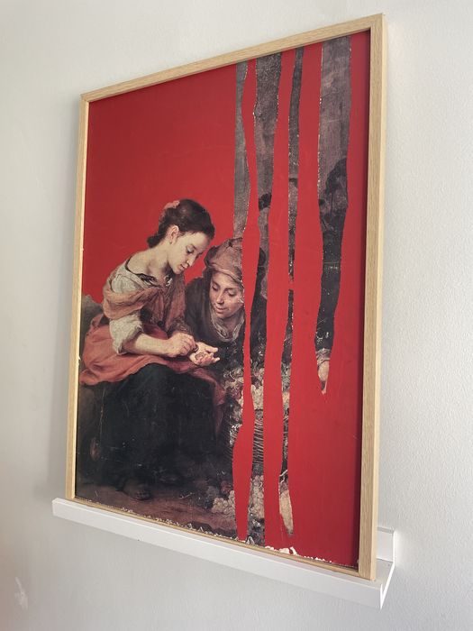 Pintura sobre impressão assinada