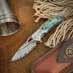 Ніж складаний Mistfang. Карманный EDC нож. Сталь дамаск.