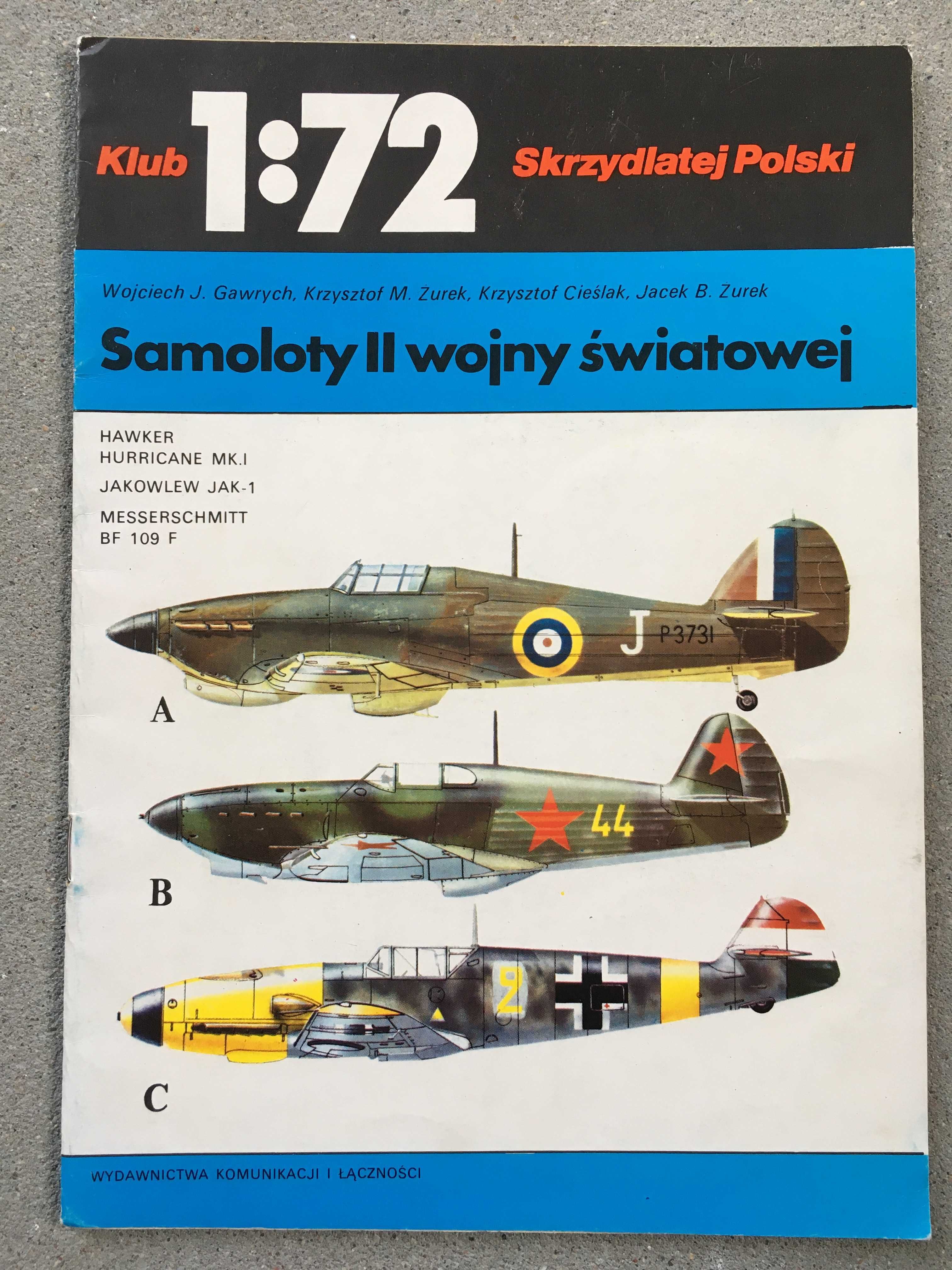 Samoloty II wojny św Klub 1:72 Skrzydlatej Polski Gawrych bardzo dobry