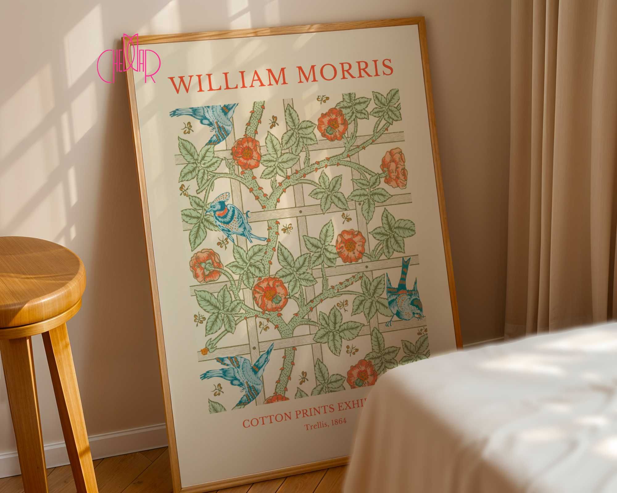 Plakat William Morris, motyw florystyczny