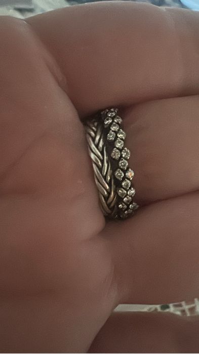 Anel de ouro negro e diamantes extensível Brevetto