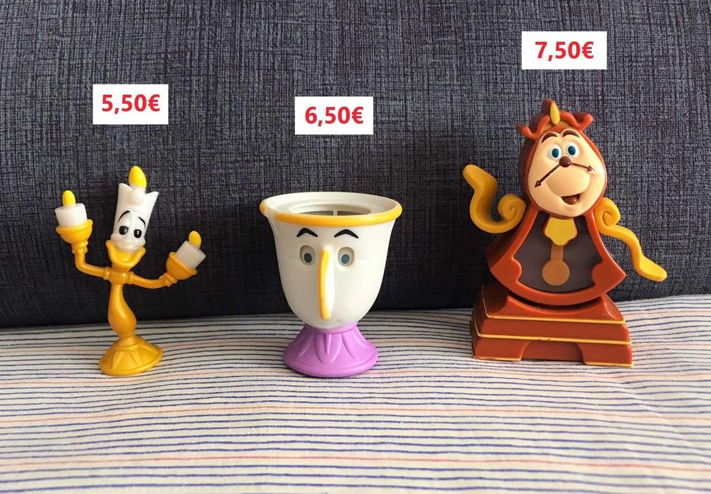 Disney bela e o monstro princesas mcdonalds banda desenhada coleçao