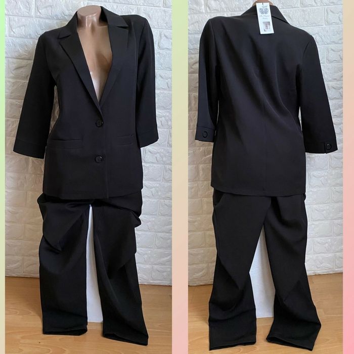 Стильний костюм, чорний. Якість