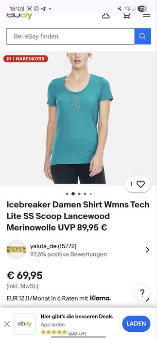 ice breaker женская футболка М, шерсть мериноса