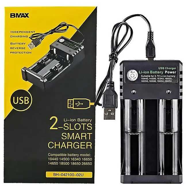 Зарядное устройство BMAX Charger original на 2 слота (Black)