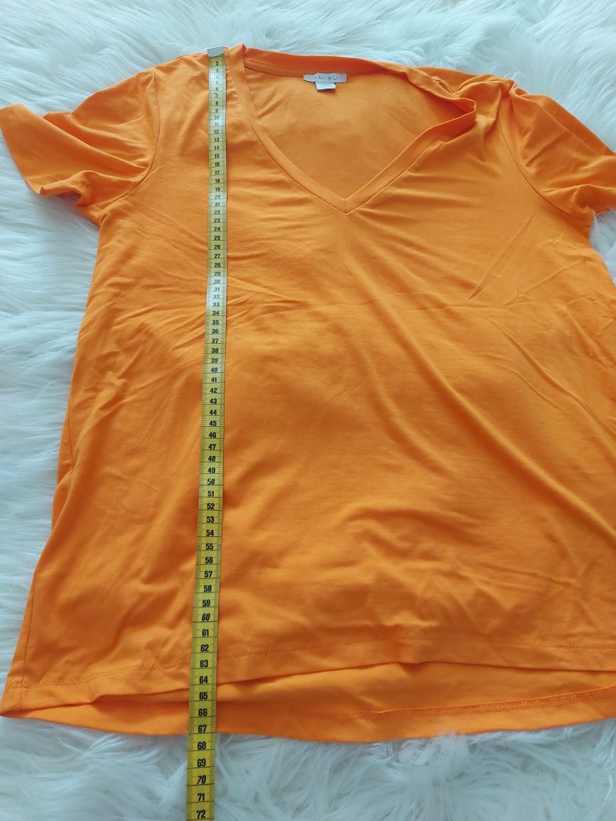 Koszulka M - L  Amisu t-shirt bluzka pomarańczowa  wiskoza