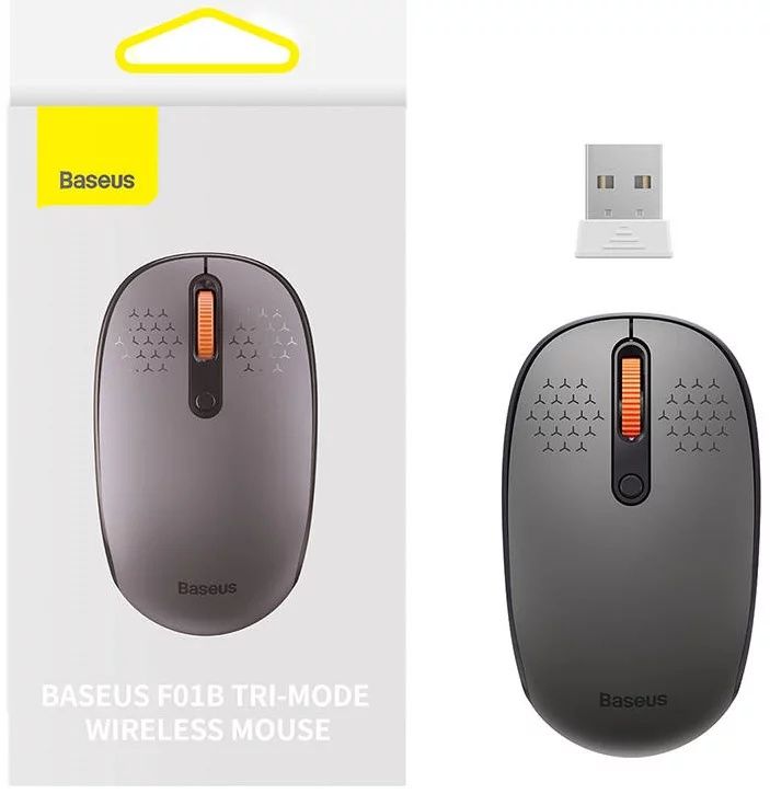 Bezprzewodowa cicha ergonomiczna mysz myszka Baseus F01B TRI MODE