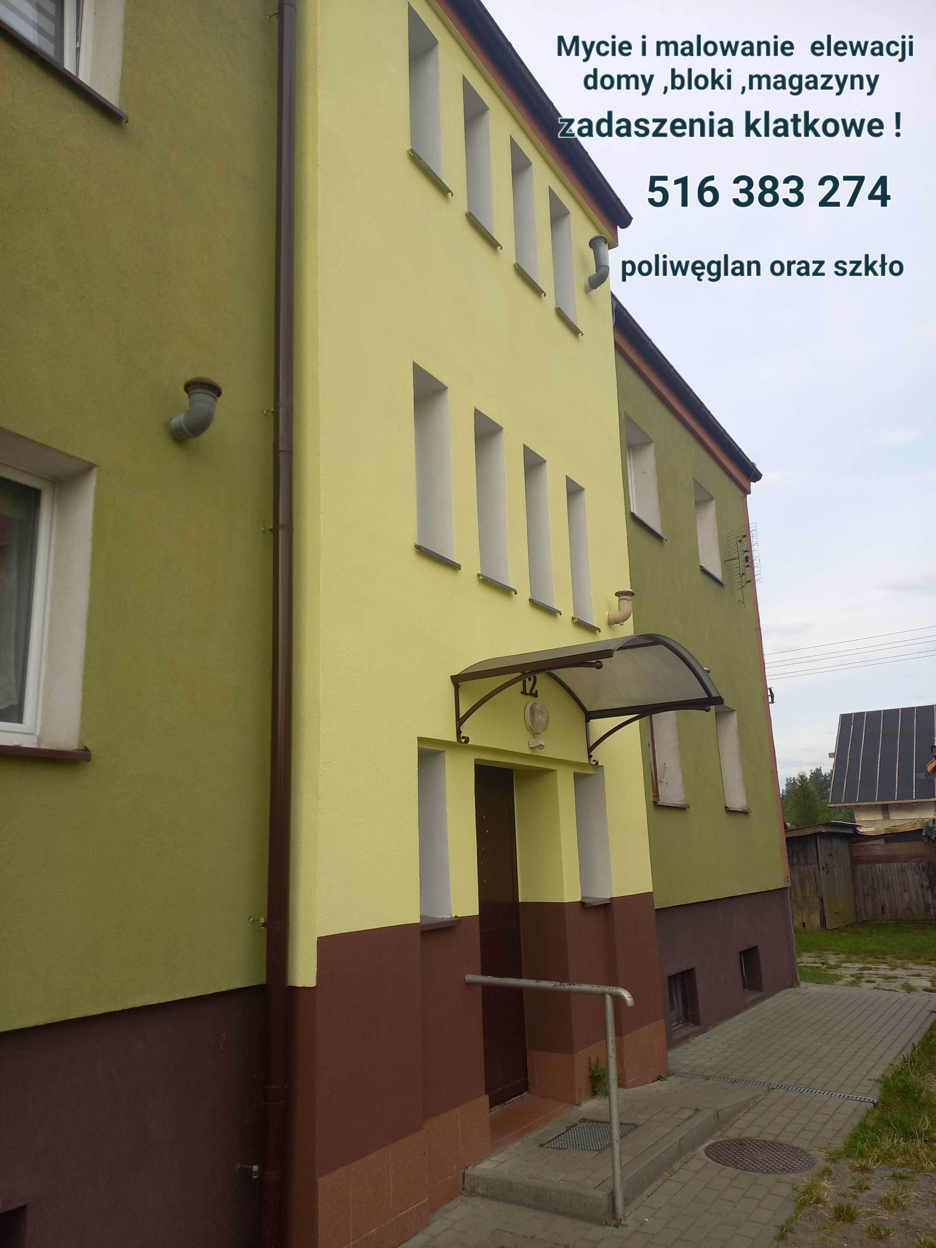 Elewacje Bytów mycie malowanie kompleksowe wykonanie.