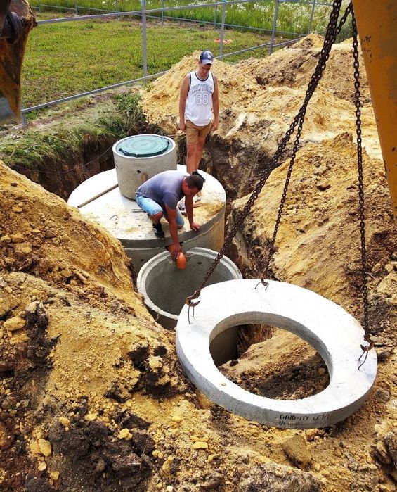 Септик, вигрібна яма. Каналізація під ключ. Кільця бетонні. Виробник.