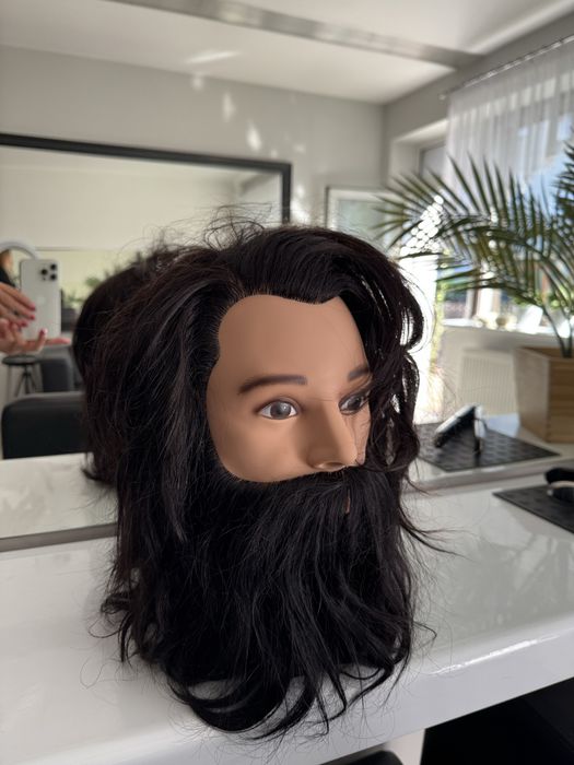 Glowka fryzjerska maeska z broda