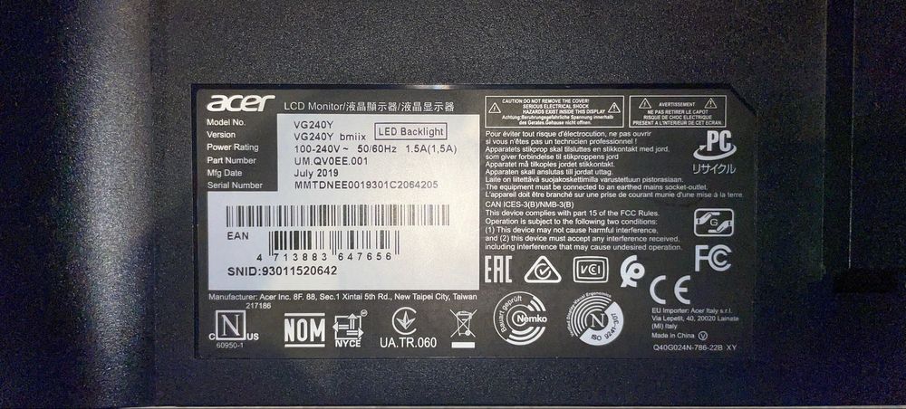 Acer VG240Y 23.8 cala