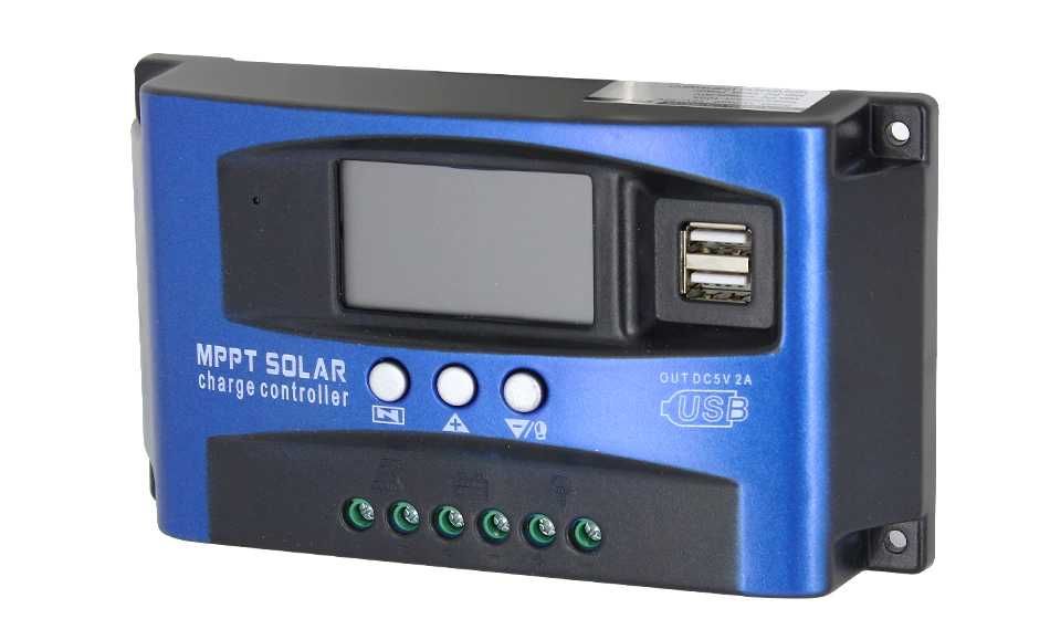 MPPT 100А 12/24В Сонячний контролер заряду з USB