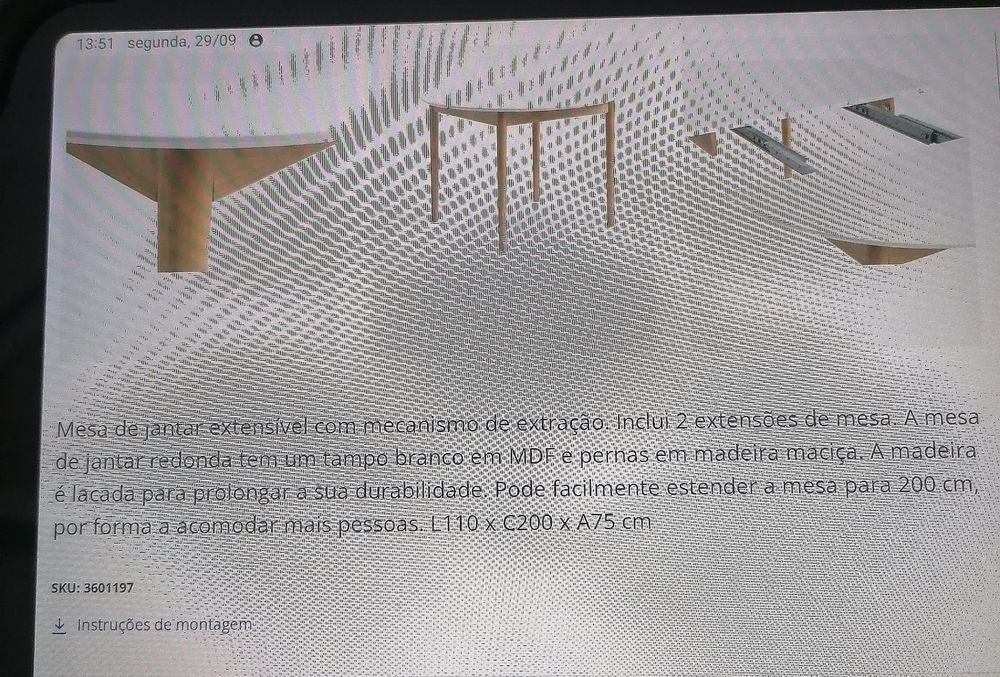 Mesa de jantar extensível Jysk