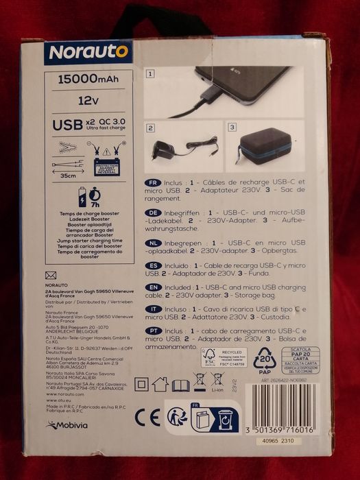 Norauto Urządzenie Rozruchowe Booster Start Plus 800 A